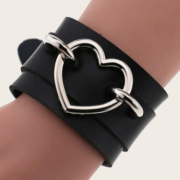 Jewelry - Wear Your Heart On Your Sleeve Faux Leather Bracelet